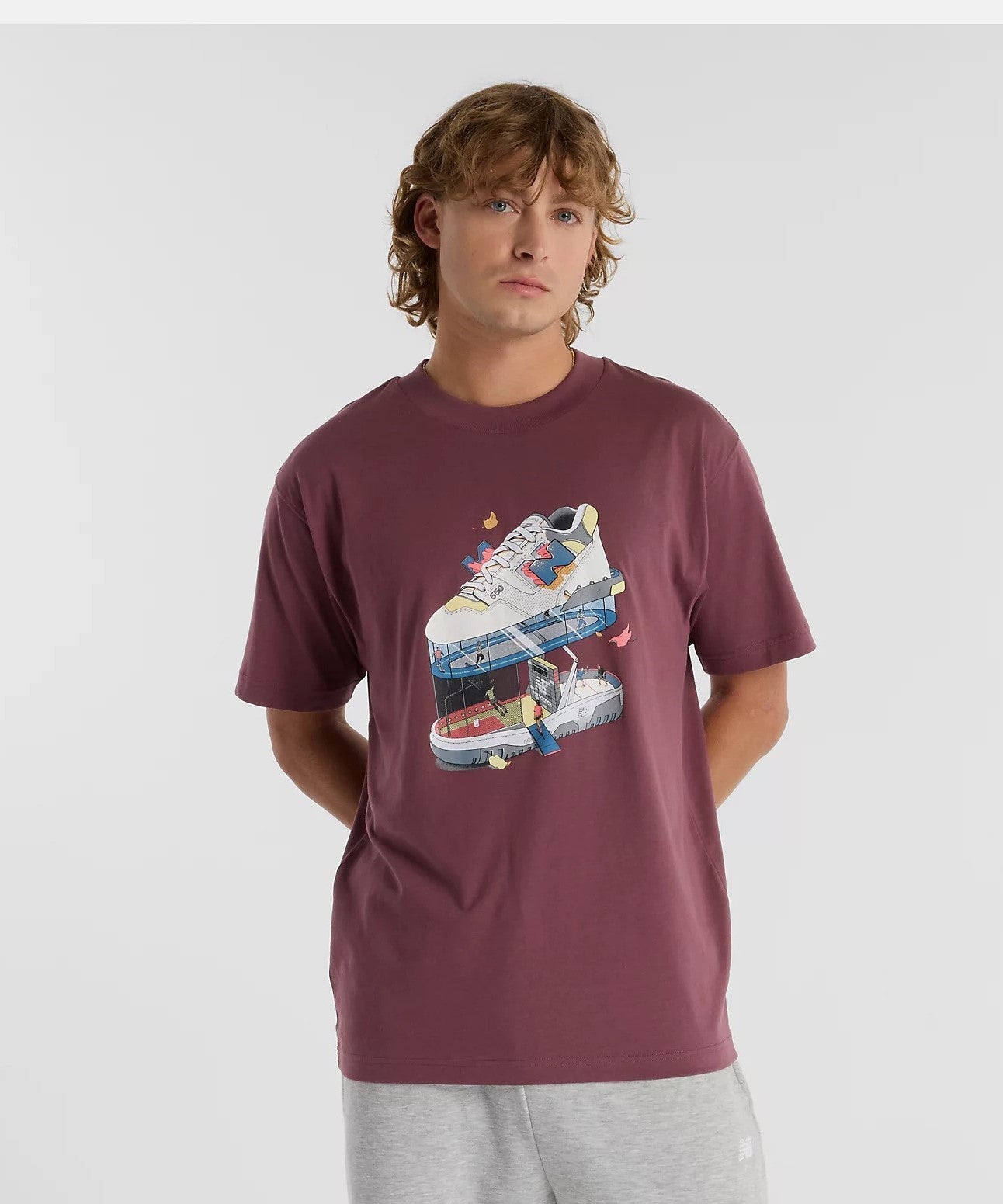 New Balance Fitness Centre T-Shirt Faded Plum