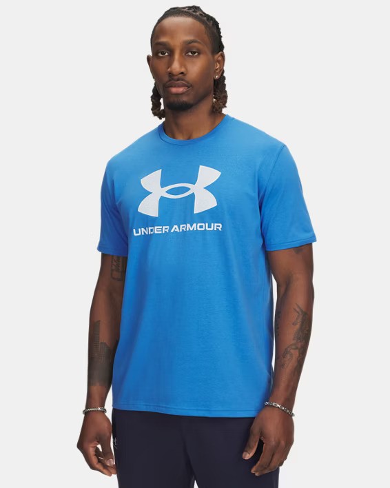 Under Armour Sportstyle Logo T-Shirt Blue Atlantis