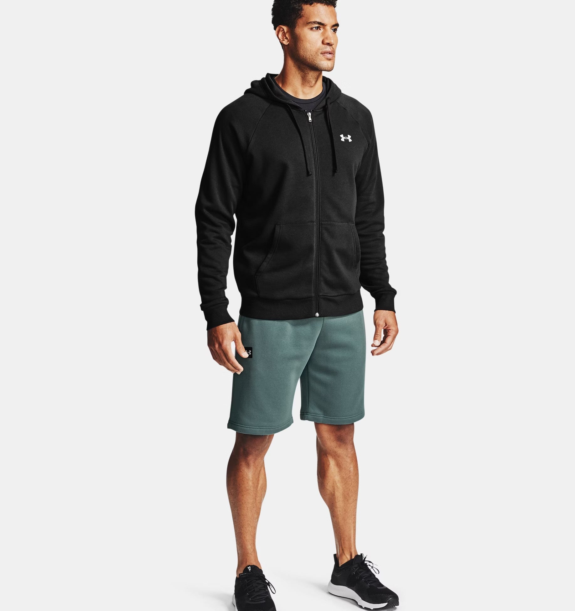 Under Armour Rival Cotton Full Zip Hoodie Black