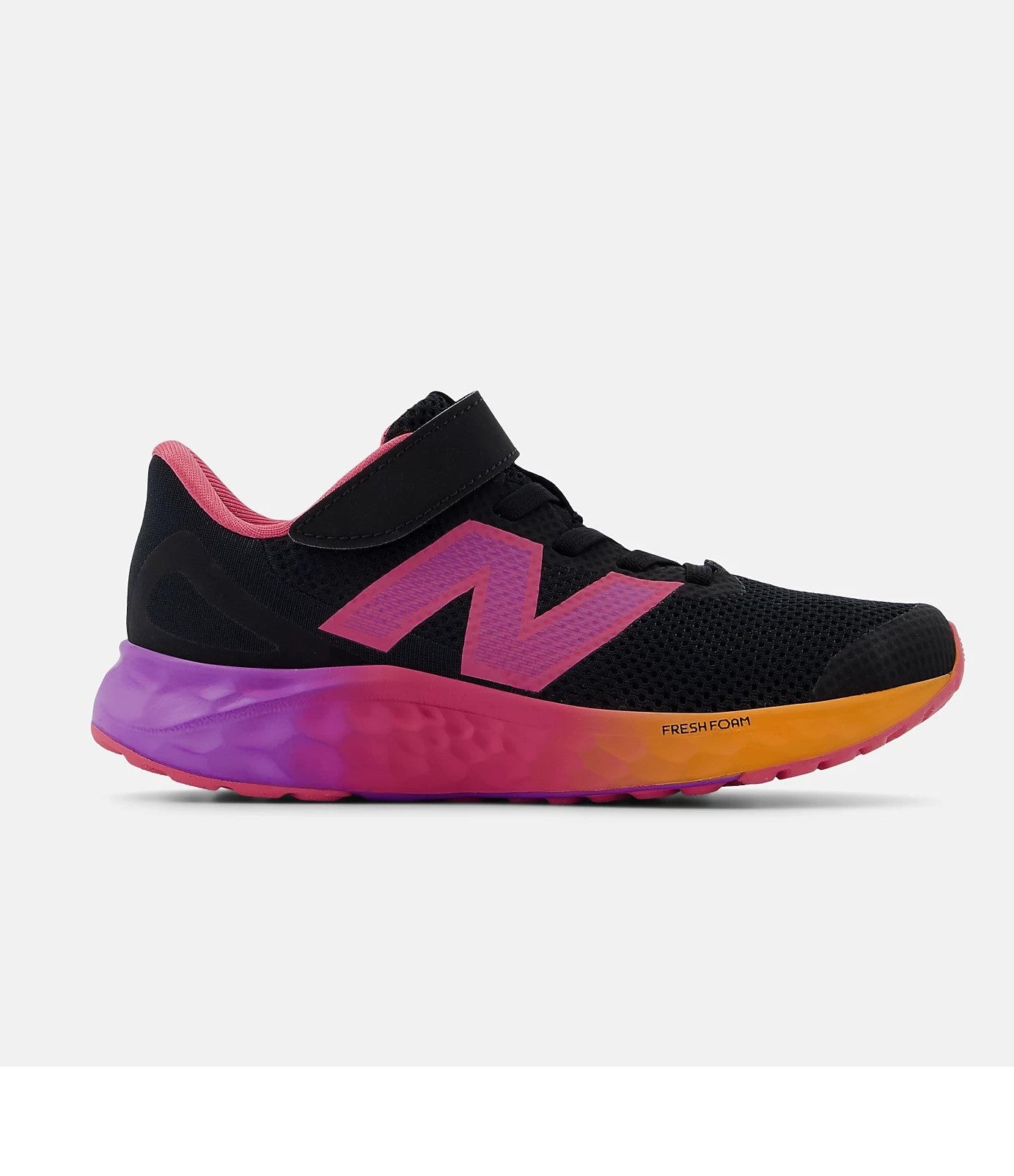 New Balance Kid's Fresh Foam Arishi v4 Bungee Lace with Top Strap Shoe Black