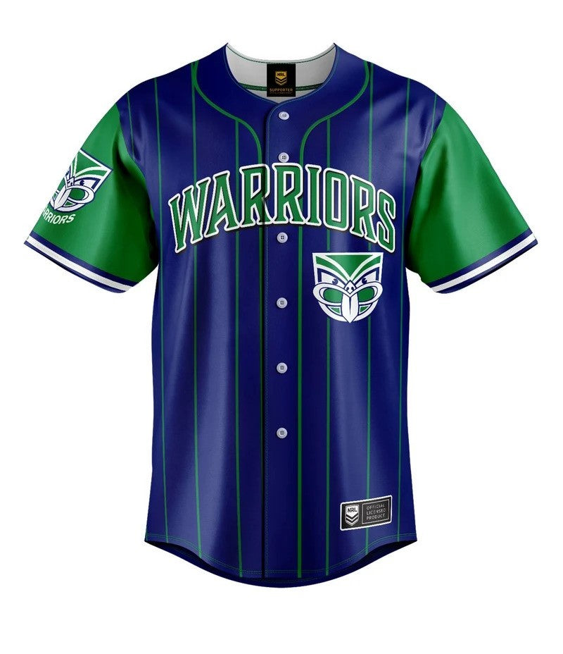 Warriors NRL Slugger Baseball Shirt
