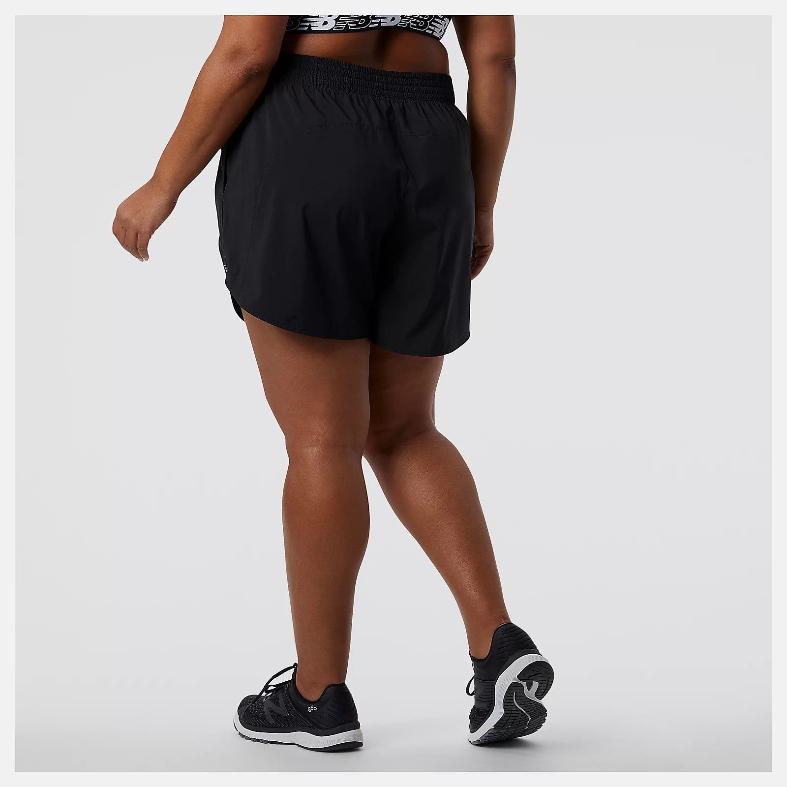 New Balance Women's Plus Size Accelerate 5 inch Short Black