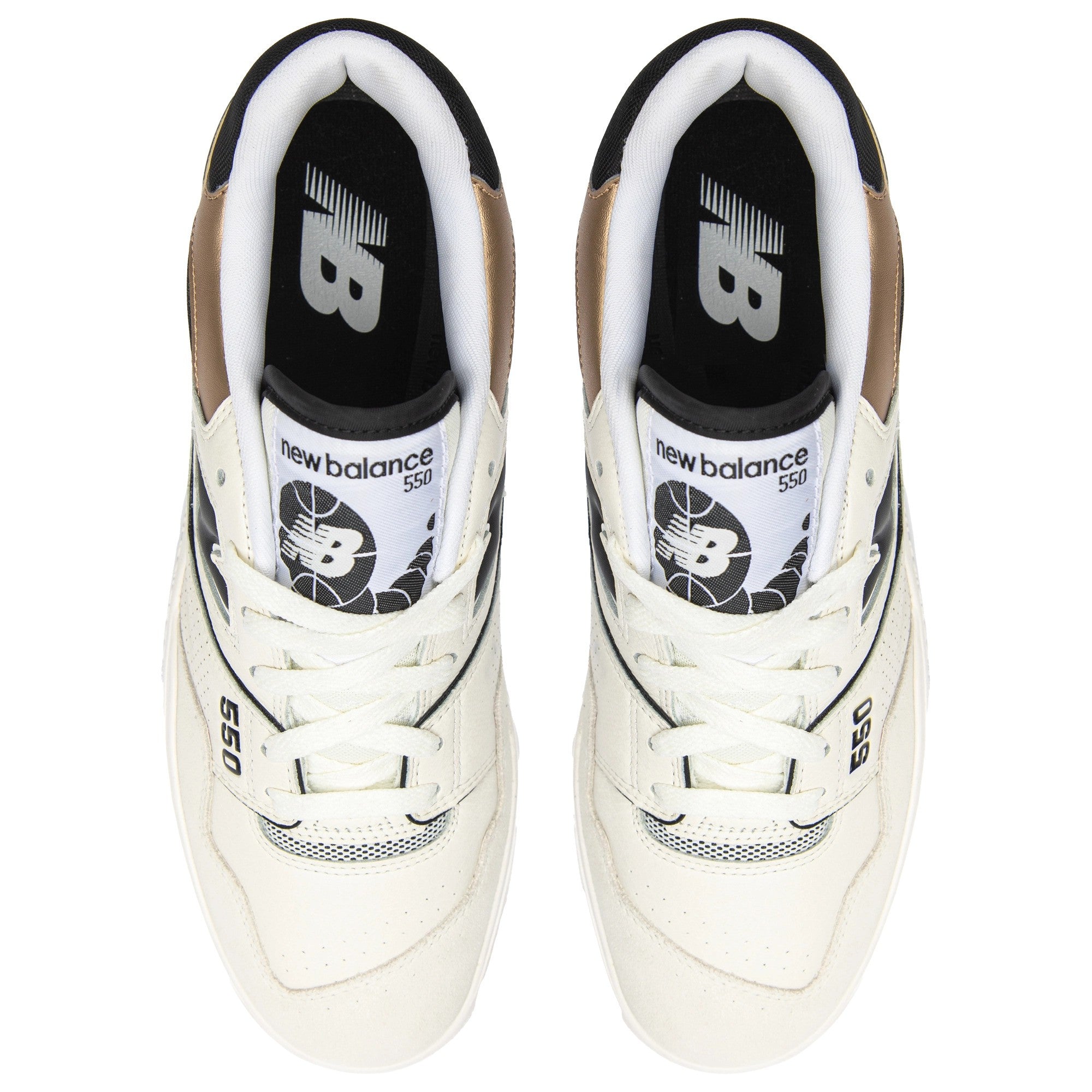 New Balance Men's 550 Standard (D) Shoe White/Black/Gold