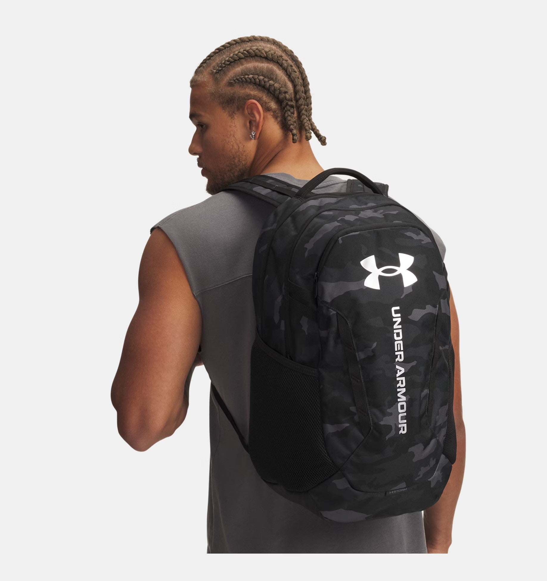 Under Armour Unisex Hustle 6.0 Backpack Black Camo