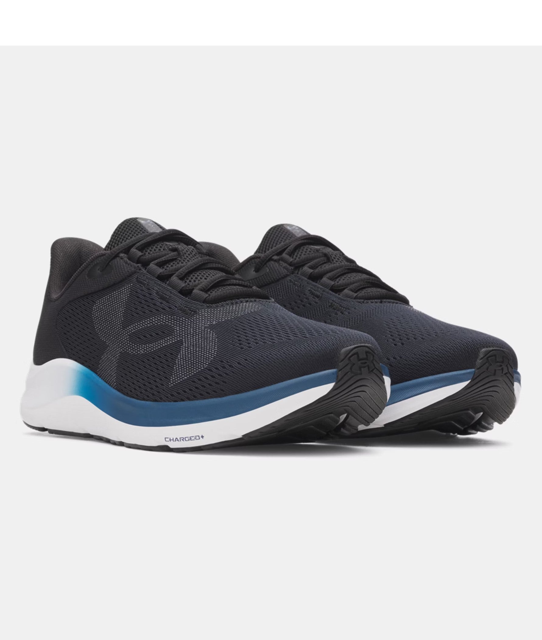 Under Armour Men's Big Logo Charged Pursuit 4 Shoe Black/Blue/Anthracite