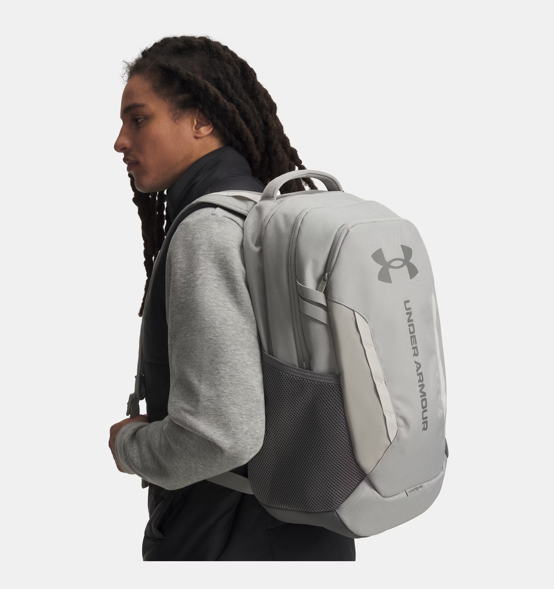 Under Armour Unisex Hustle 6.0 Backpack Titanium/Clay Green