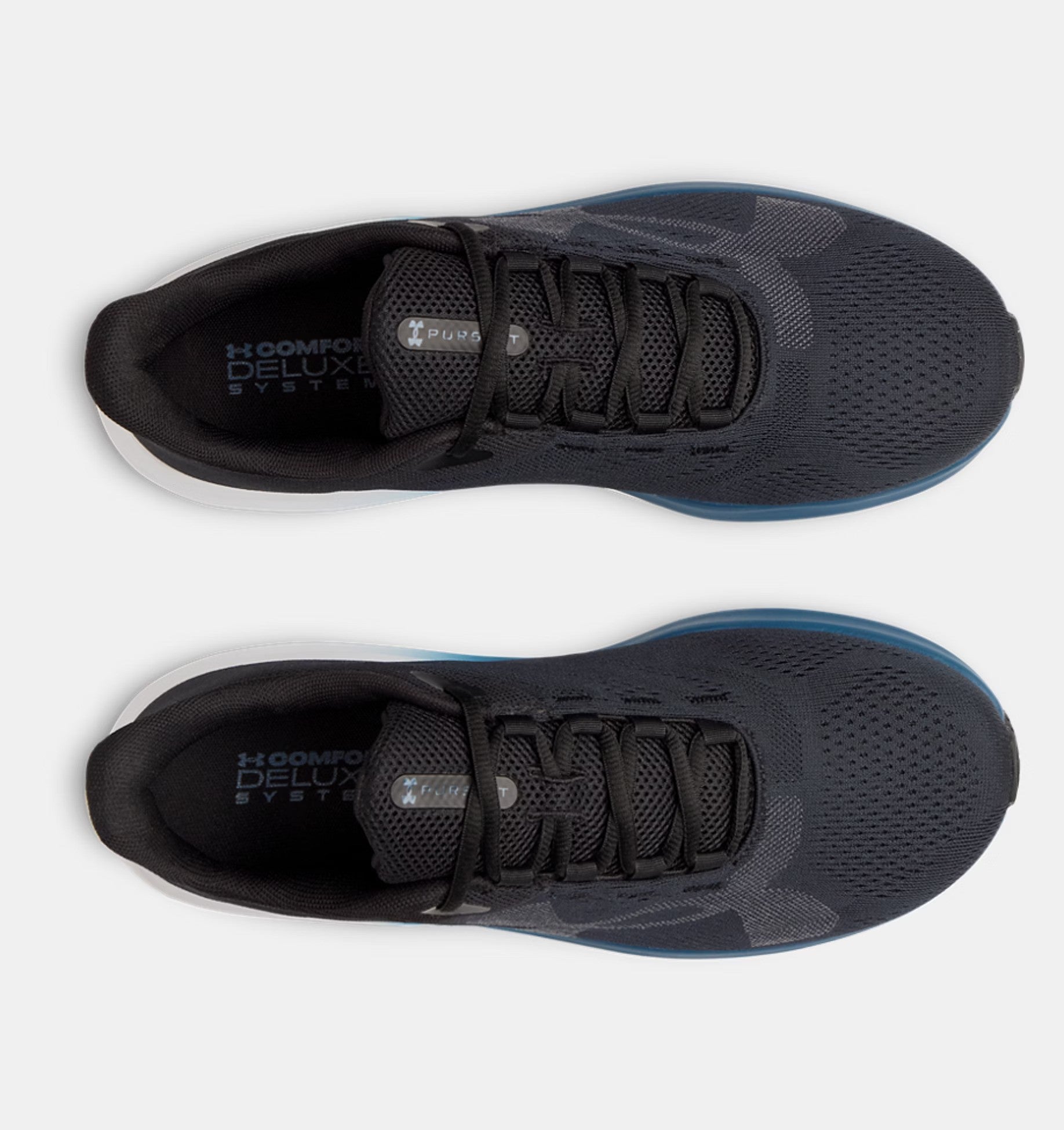 Under Armour Men's Big Logo Charged Pursuit 4 Shoe Black/Blue/Anthracite