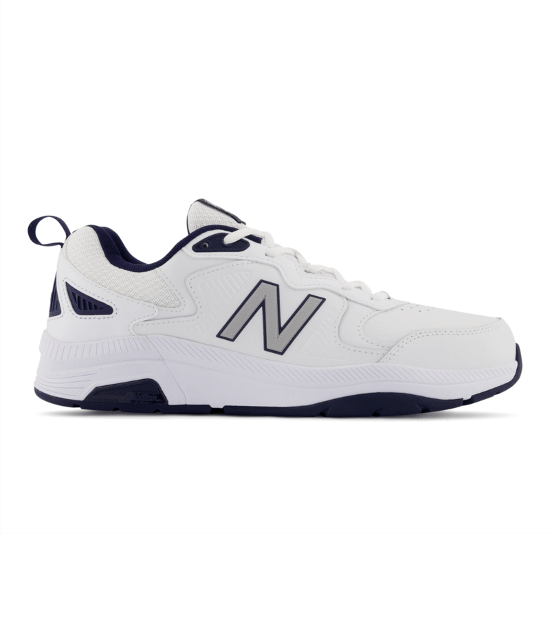 New Balance Men's MX857V3 Slip Resistant Standard (D) Shoe White/Navy