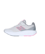 New Balance Kid's Fresh Foam 520 Bungee Lace with Strap Shoe Grey/Pink