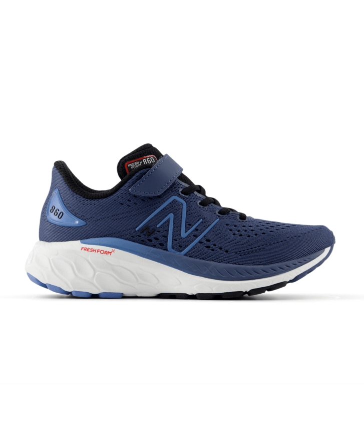 New Balance Kid's Fresh Foam X 860v13 Bungee Lace with Top Strap Shoe Indigo