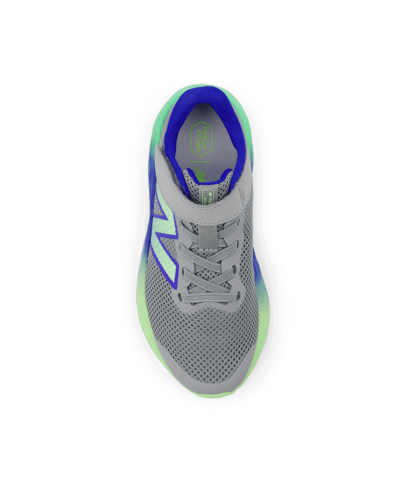 New Balance Kid's Fresh Foam Arishi v4 Bungee Lace with Top Strap Shoe Slate Grey