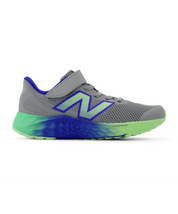 New Balance Kid's Fresh Foam Arishi v4 Bungee Lace with Top Strap Shoe Slate Grey