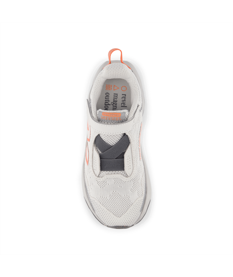 New Balance Kid's DynaSoft Nitrel v6 Bungee Lace with Top Strap Shoe Grey Matter