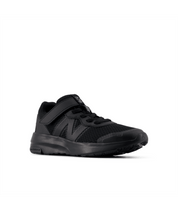 New Balance Kid's 578v1 Bungee Lace with Top Strap Shoe Black