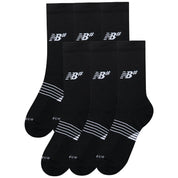 New Balance Active Numeric Crew Socks - 6 Pack Black