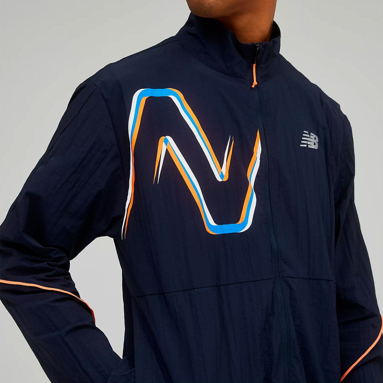 New Balance Graphic Impact Run Packable Jacket Eclipse
