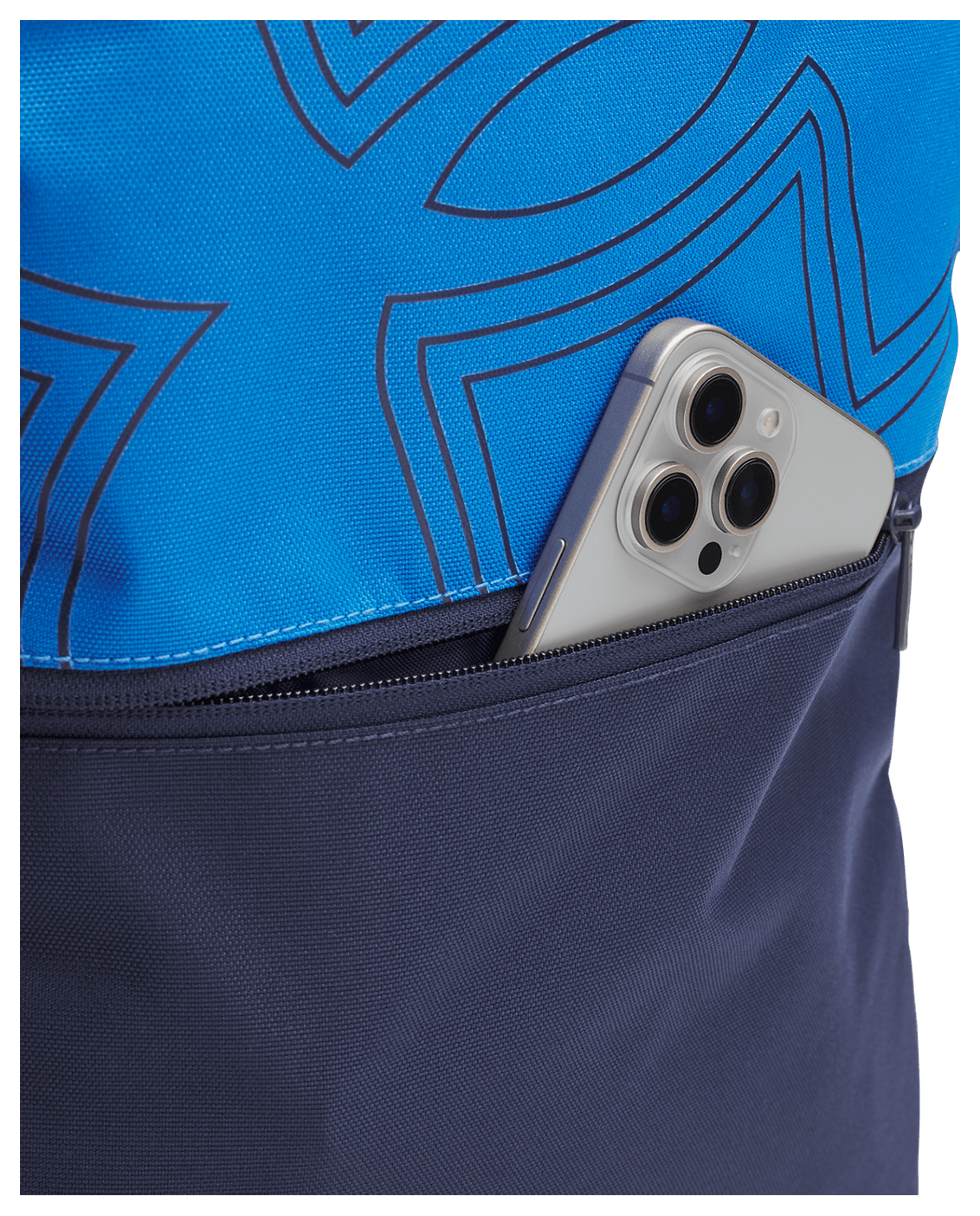 Under Armour Essential Printed Backpack Blue Atlantis