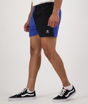 Swanndri Men's Chequered Cotton Rugby Short Blue/Black