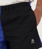 Swanndri Men's Chequered Cotton Rugby Short Blue/Black