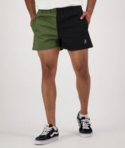 Swanndri Men's Chequered Cotton Rugby Short Green/Black