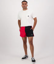 Swanndri Men's Chequered Cotton Rugby Short Red/Black