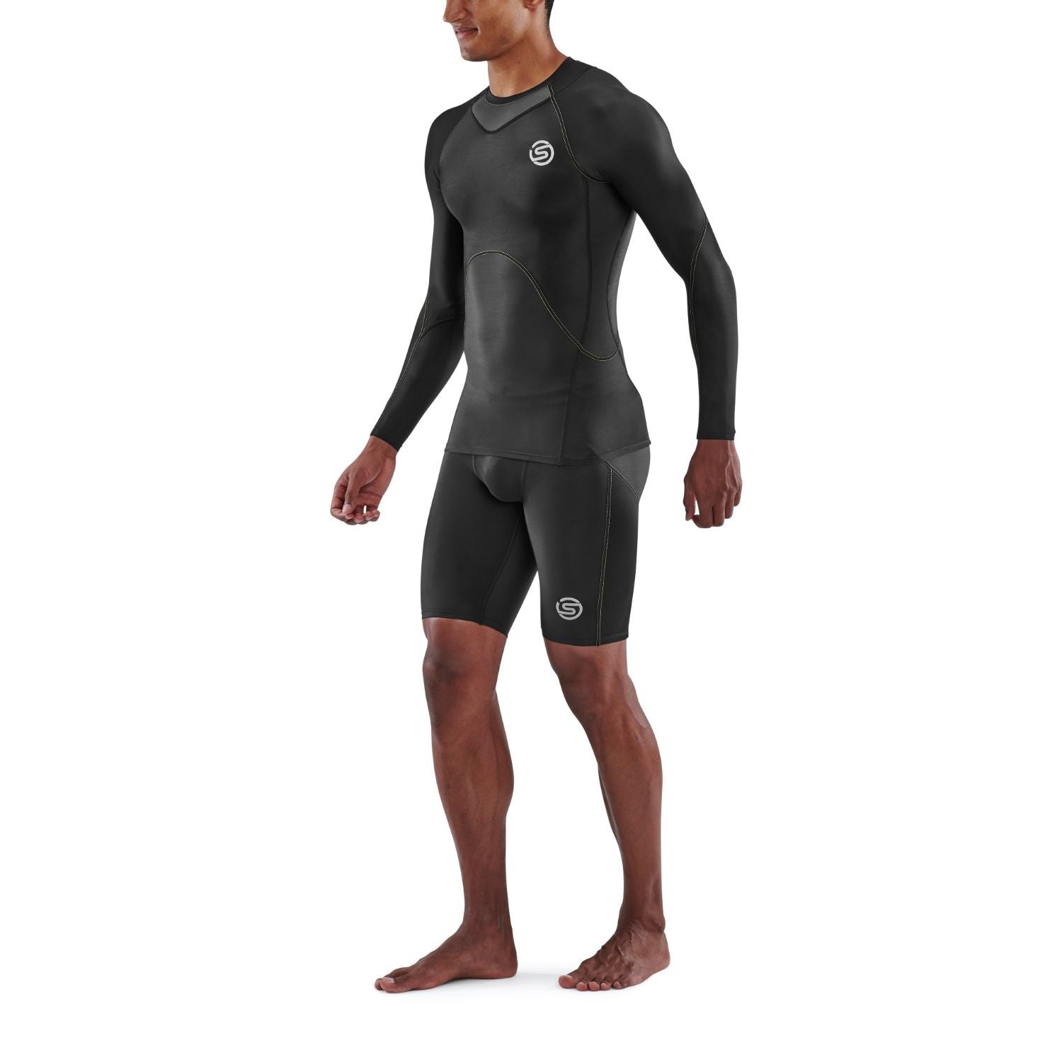 SKINS Men's Series-3 Long Sleeve Top Black