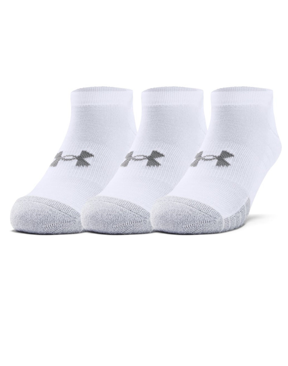 Under Armour HeatGear® No Show Socks 3-Pack White
