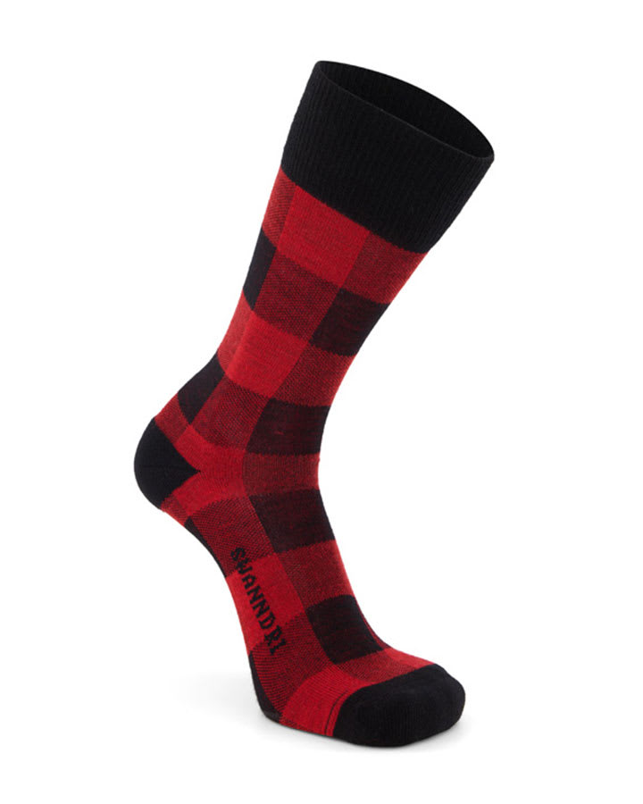 Swanndri Colombo Check Merino Sock Red/Black