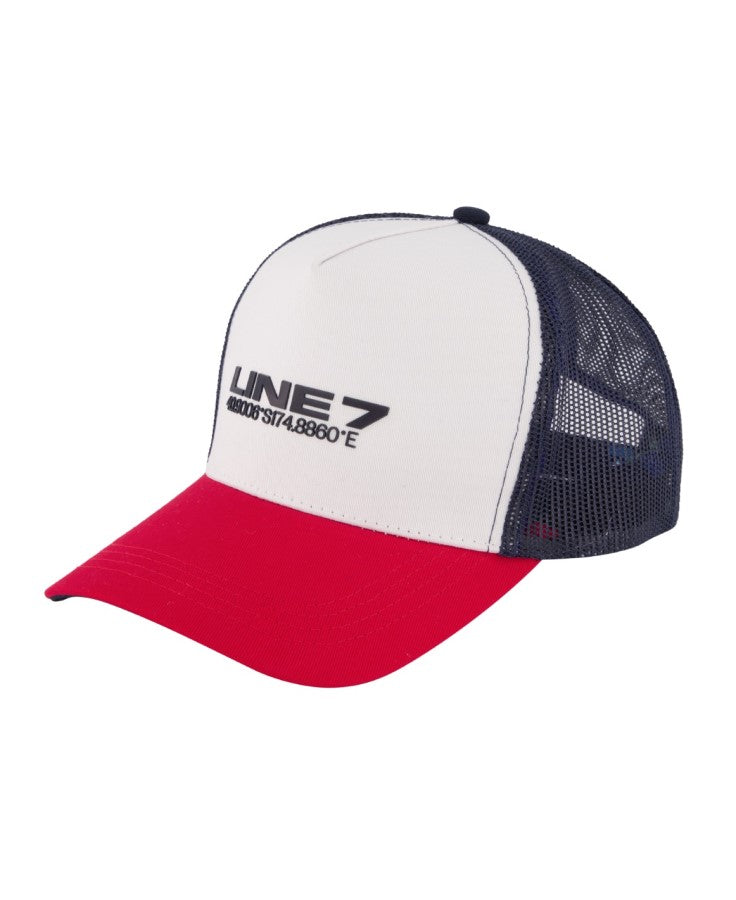 Line 7 Trucker Cap Navy/White/Red