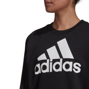 Adidas Womens Big Logo FT Crew Black