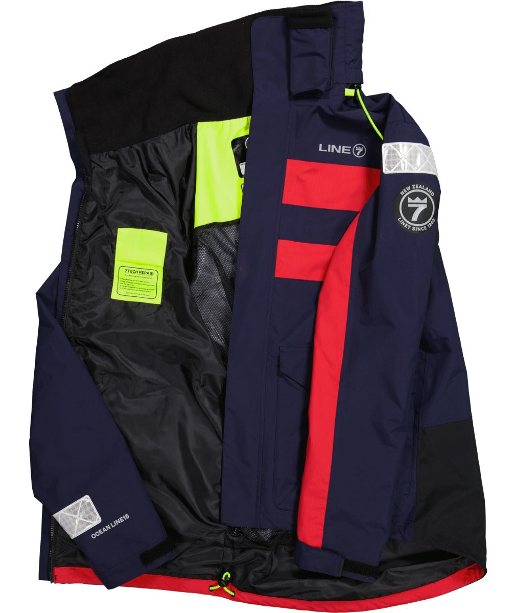 Line 7 Men's Ocean Wave15 Waterproof Jacket Navy/Red