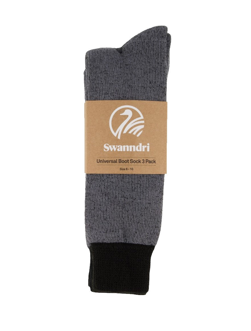 Swanndri Universal Boot Sock v2 Charcoal - 3 Pack