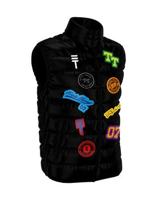 Triple Threat Logo Puffer Vest Black